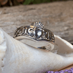 Irish Claddagh Chevron Ring in Sterling Silver Ring La Vie Bien Irish Claddagh Chevron Ring in Sterling Silver