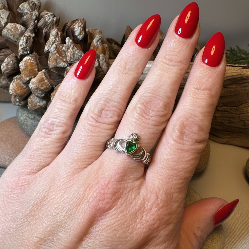 Irish Claddagh Trinity Knot Ring in Sterling Silver Ring La Vie Bien Irish Claddagh Trinity Knot Ring in Sterling Silver