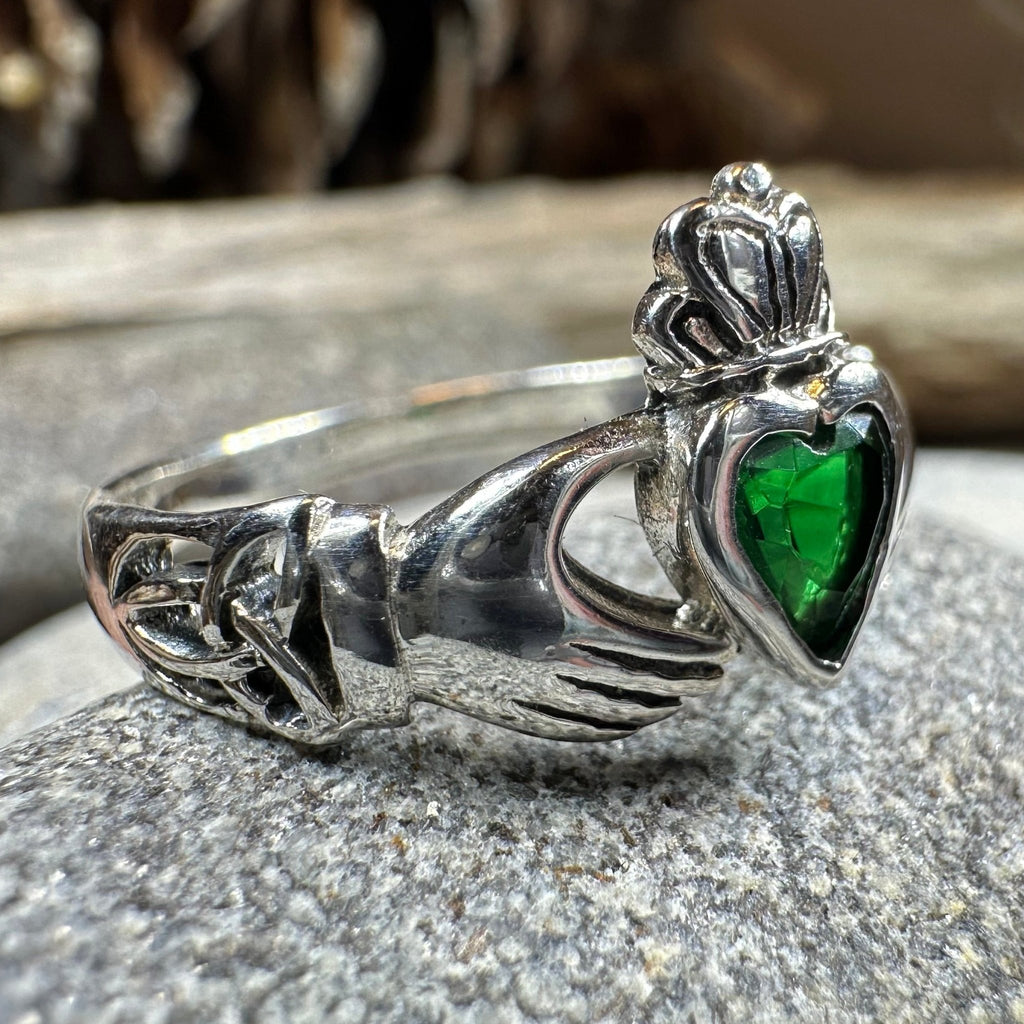 Irish Claddagh Trinity Knot Ring in Sterling Silver Ring La Vie Bien Irish Claddagh Trinity Knot Ring in Sterling Silver