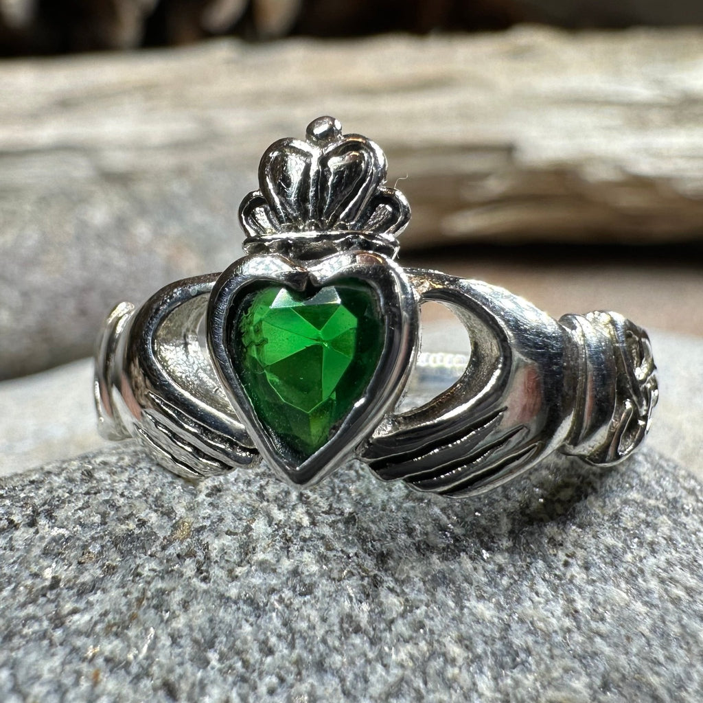 Irish Claddagh Trinity Knot Ring in Sterling Silver Ring La Vie Bien Irish Claddagh Trinity Knot Ring in Sterling Silver