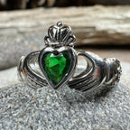 Irish Claddagh Trinity Knot Ring in Sterling Silver Ring La Vie Bien Irish Claddagh Trinity Knot Ring in Sterling Silver