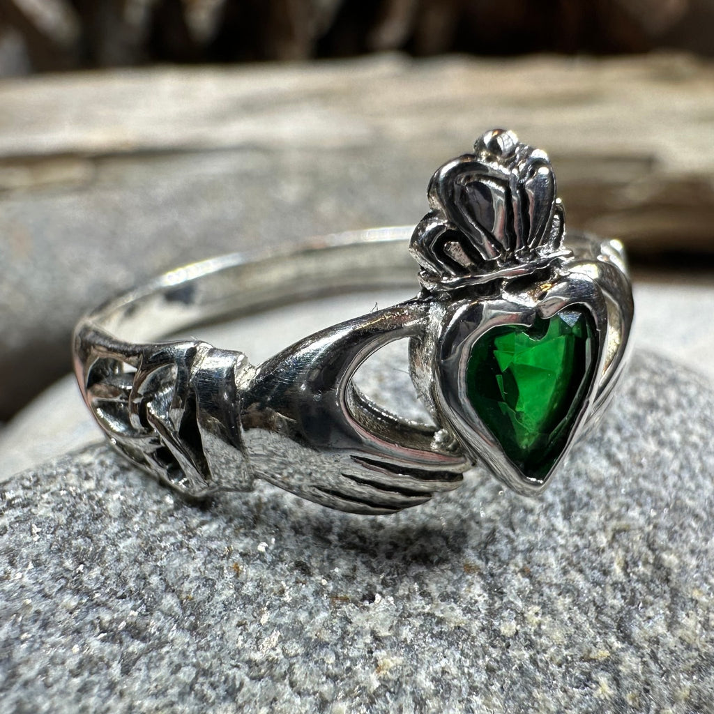 Irish Claddagh Trinity Knot Ring in Sterling Silver Ring La Vie Bien Irish Claddagh Trinity Knot Ring in Sterling Silver