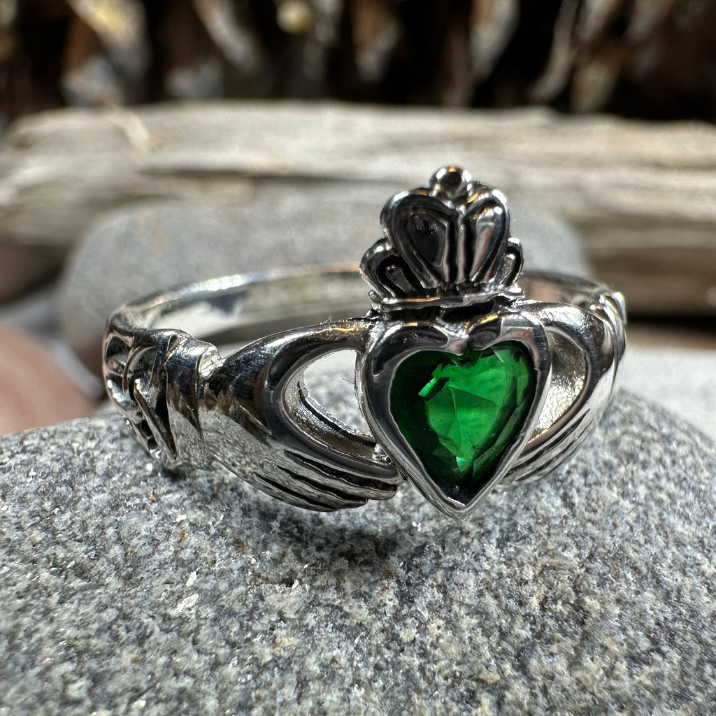 Irish Claddagh Trinity Knot Ring in Sterling Silver Ring La Vie Bien Irish Claddagh Trinity Knot Ring in Sterling Silver