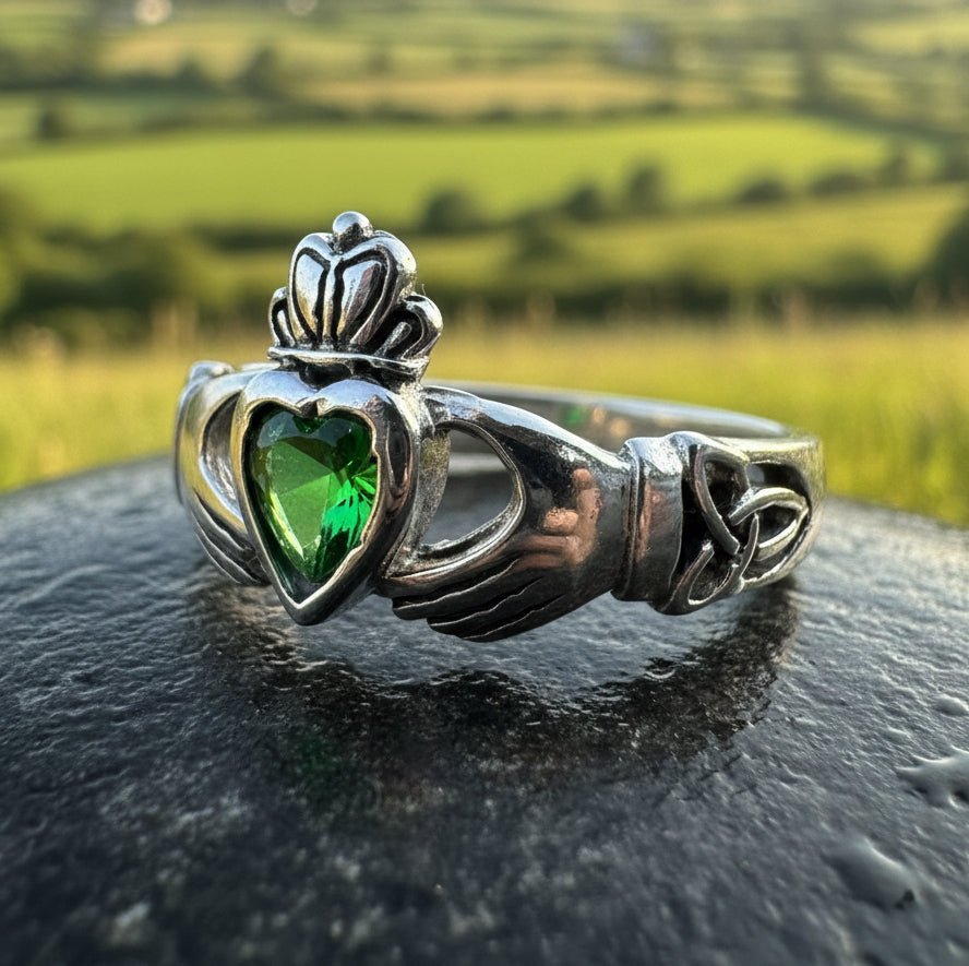 Irish Claddagh Trinity Knot Ring in Sterling Silver Ring La Vie Bien Irish Claddagh Trinity Knot Ring in Sterling Silver