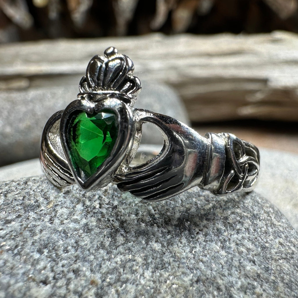 Irish Claddagh Trinity Knot Ring in Sterling Silver Ring La Vie Bien Irish Claddagh Trinity Knot Ring in Sterling Silver