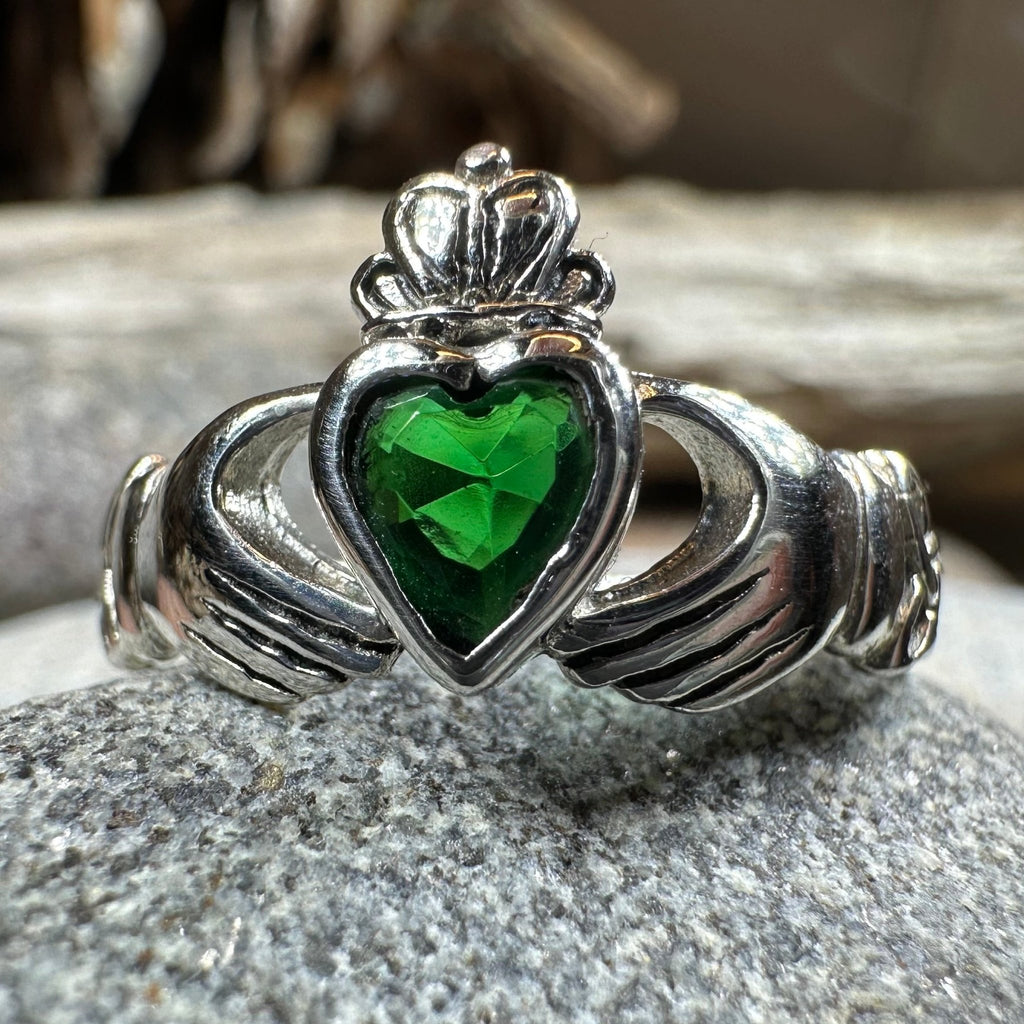 Irish Claddagh Trinity Knot Ring in Sterling Silver Ring La Vie Bien Irish Claddagh Trinity Knot Ring in Sterling Silver