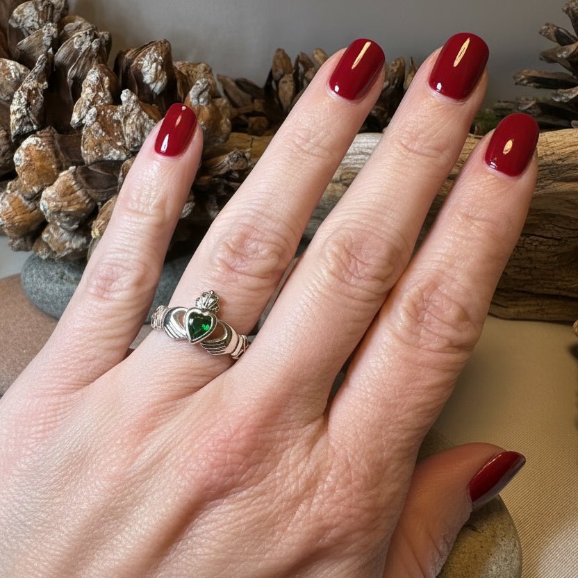 Irish Claddagh Trinity Knot Ring in Sterling Silver Ring La Vie Bien Irish Claddagh Trinity Knot Ring in Sterling Silver