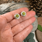 Irish Connemara Marble Celtic Spiral Post Earrings in Sterling Silver Post Earrings La Vie Bien Irish Connemara Marble Celtic Spiral Post Earrings in Sterling Silver