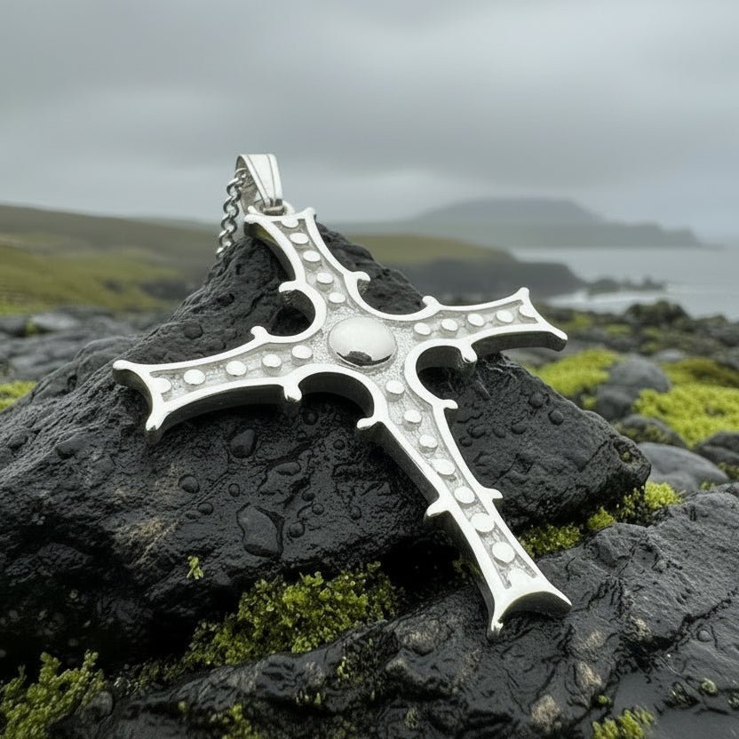 Irish Cross of Cong Necklace in Sterling Silver Pendant La Vie Bien Irish Cross of Cong Necklace in Sterling Silver
