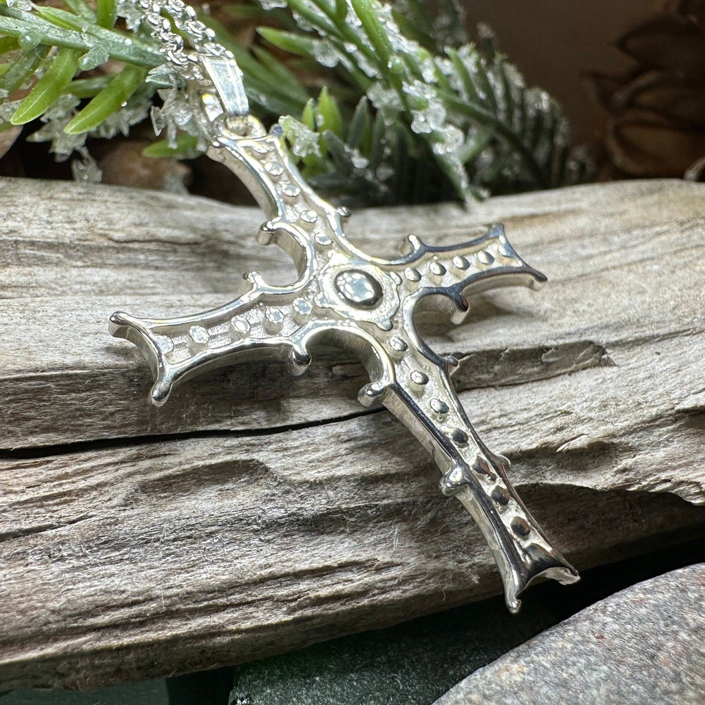 Irish Cross of Cong Necklace in Sterling Silver Pendant La Vie Bien Irish Cross of Cong Necklace in Sterling Silver