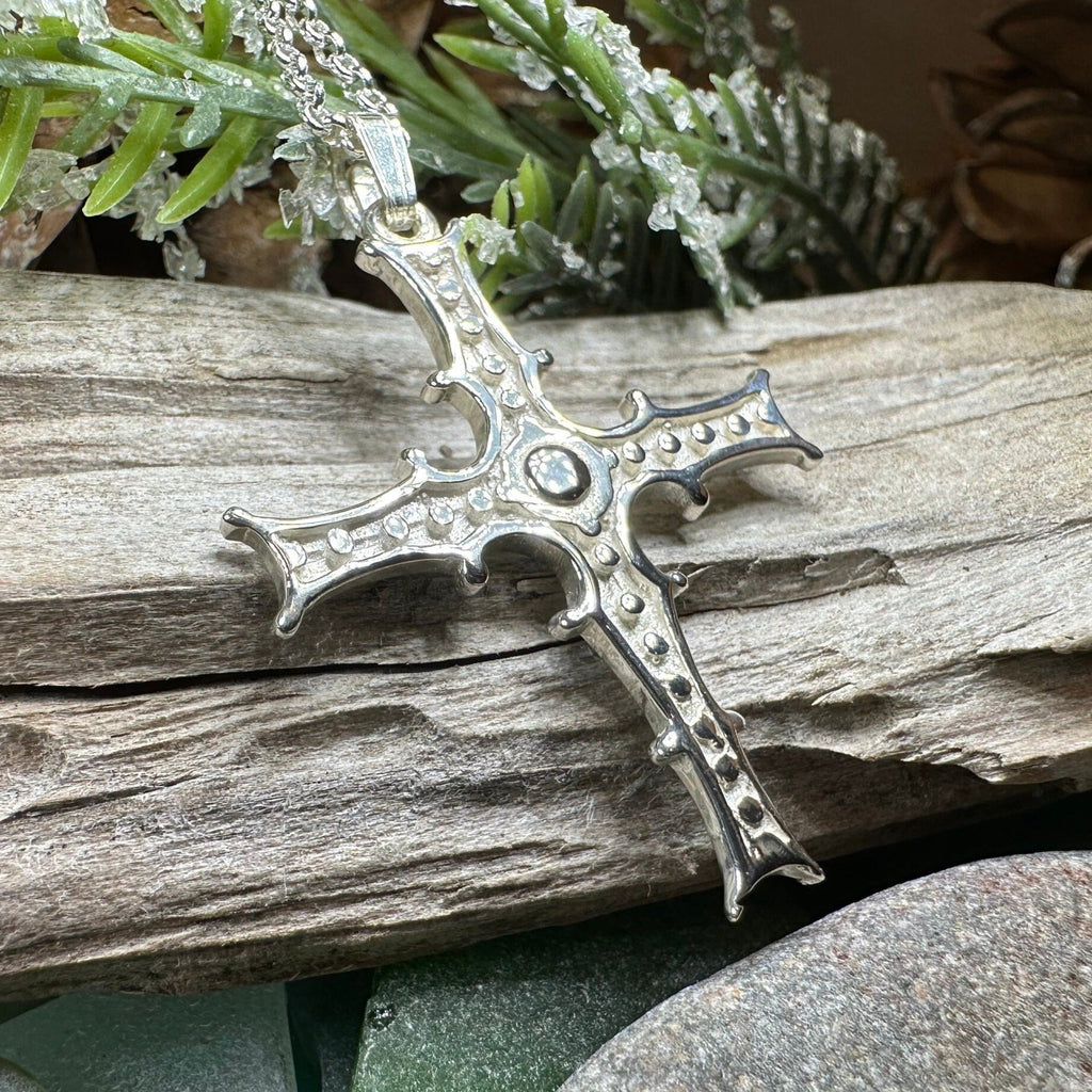 Irish Cross of Cong Necklace in Sterling Silver Pendant La Vie Bien Irish Cross of Cong Necklace in Sterling Silver