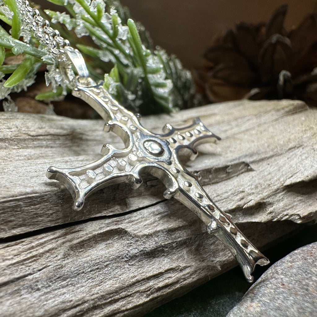 Irish Cross of Cong Necklace in Sterling Silver Pendant La Vie Bien Irish Cross of Cong Necklace in Sterling Silver