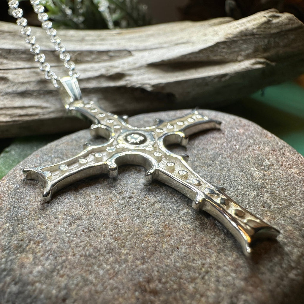 Irish Cross of Cong Necklace in Sterling Silver Pendant La Vie Bien Irish Cross of Cong Necklace in Sterling Silver