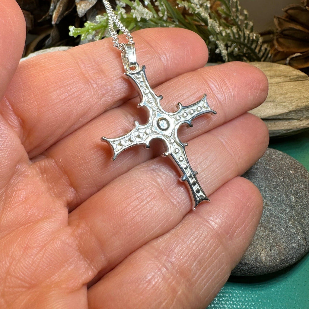 Irish Cross of Cong Necklace in Sterling Silver Pendant La Vie Bien Irish Cross of Cong Necklace in Sterling Silver