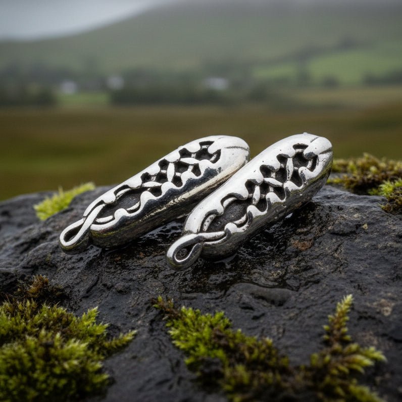 Irish Dance Shoe Post Earrings in Sterling Silver Post Earrings La Vie Bien Irish Dance Shoe Post Earrings in Sterling Silver