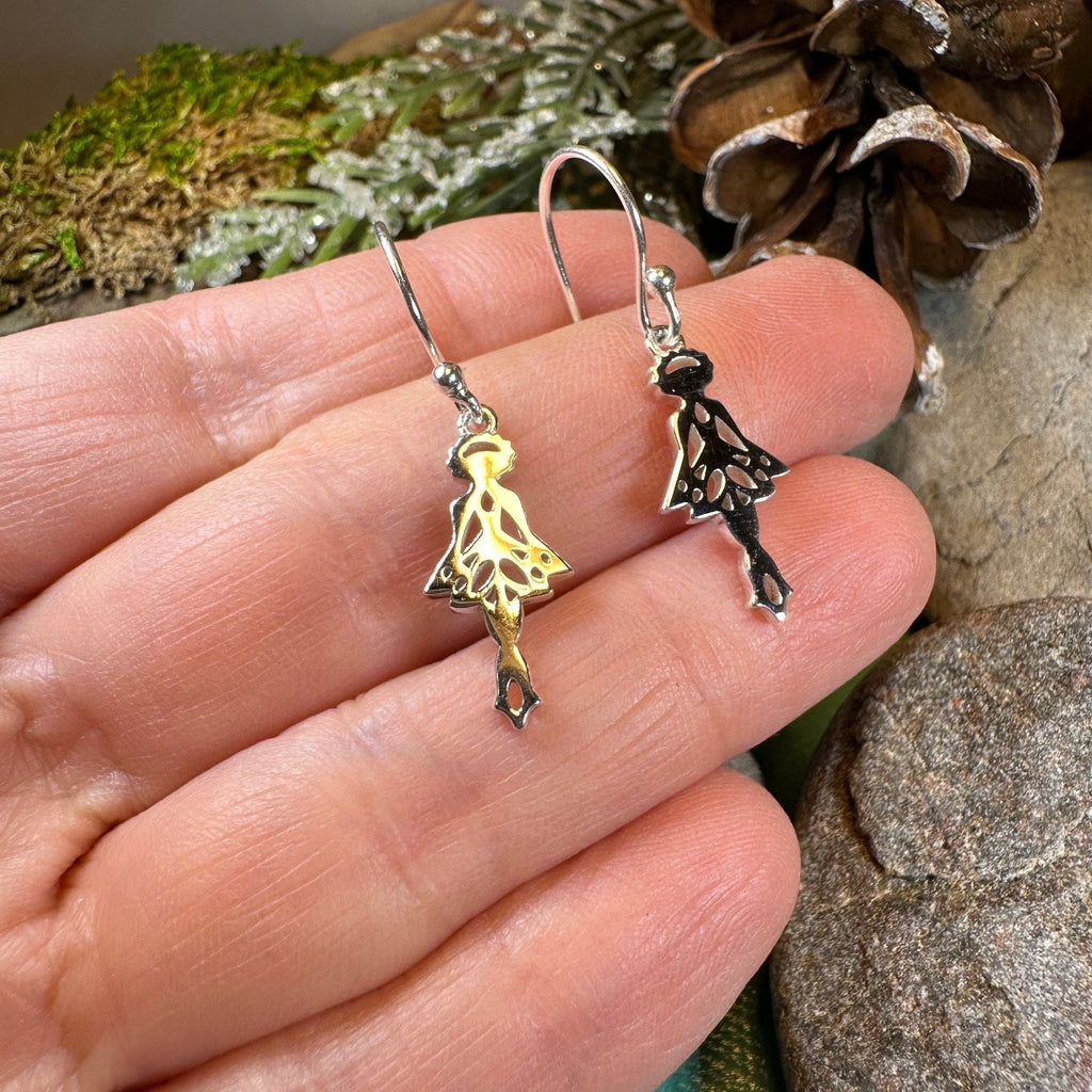 Irish Dancer Earrings in Sterling Silver Dangle Earrings La Vie Bien Irish Dancer Earrings in Sterling Silver