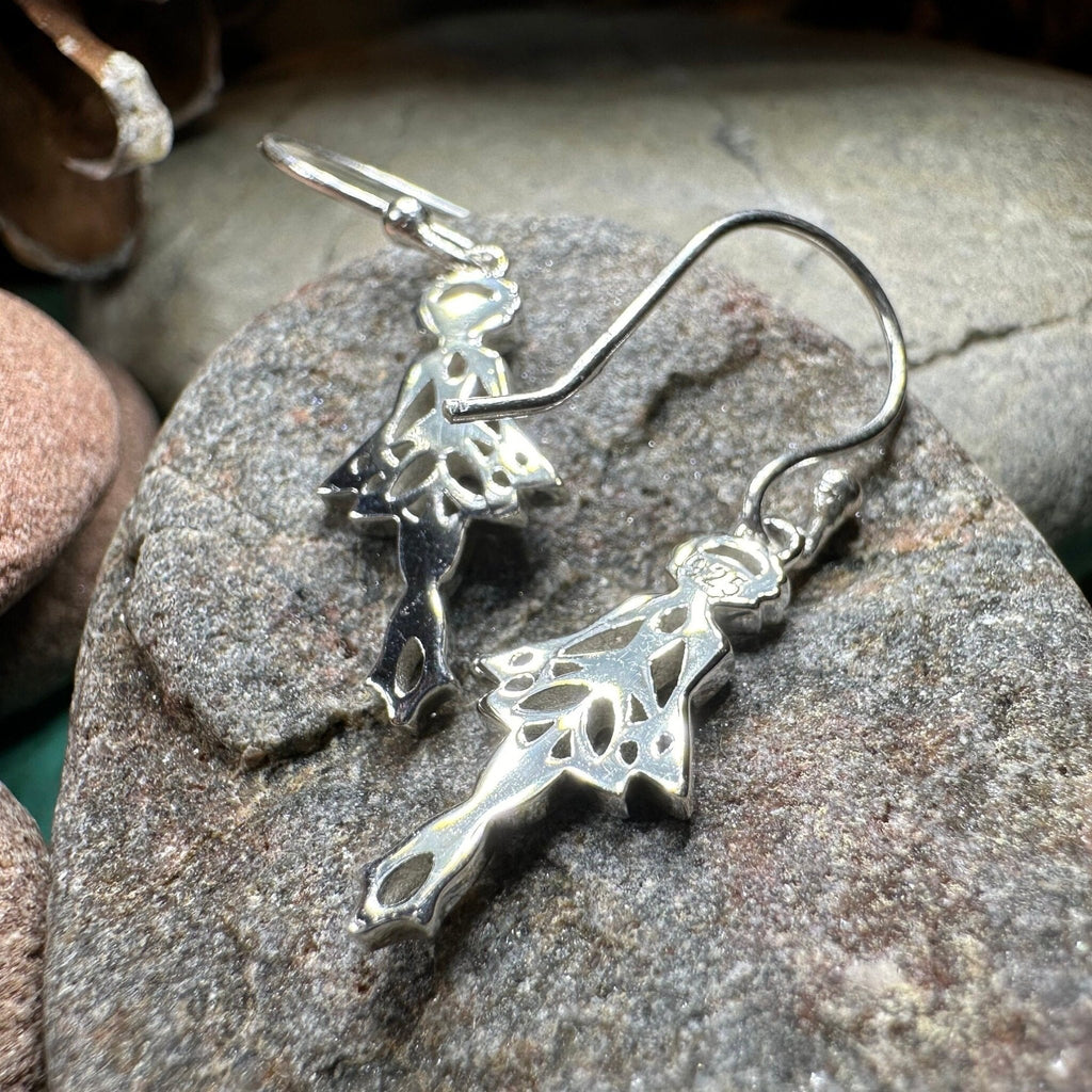 Irish Dancer Earrings in Sterling Silver Dangle Earrings La Vie Bien Irish Dancer Earrings in Sterling Silver