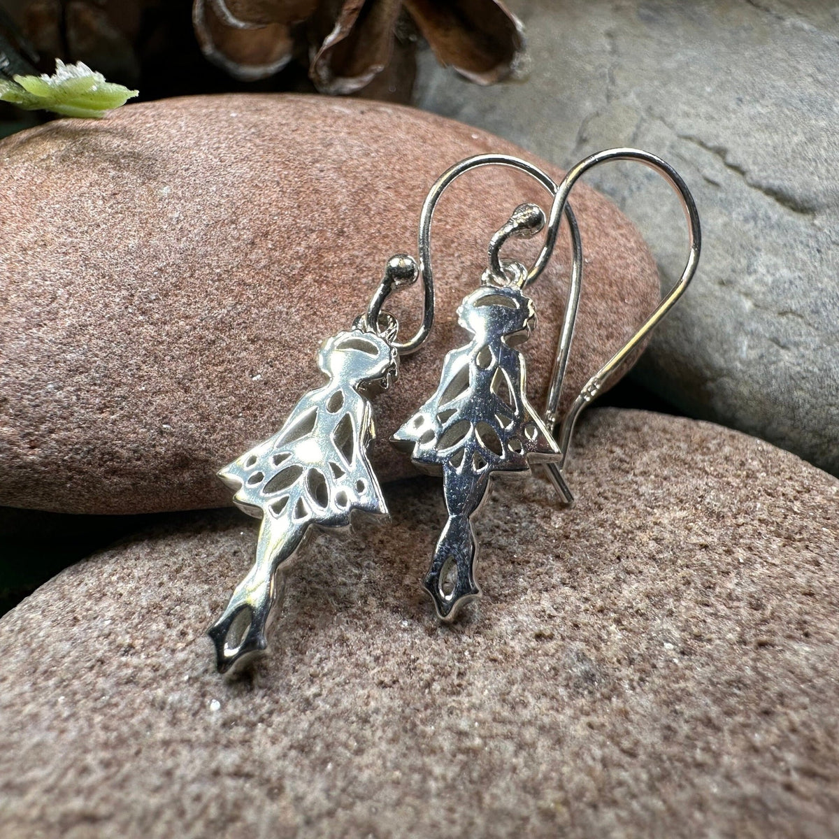Irish Dancer Earrings in Sterling Silver Dangle Earrings La Vie Bien Irish Dancer Earrings in Sterling Silver