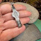 Irish Durrow Celtic Cross Necklace in Sterling Silver Pendant La Vie Bien Irish Durrow Celtic Cross Necklace in Sterling Silver