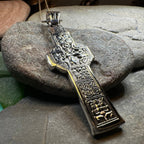 Irish Durrow Celtic Cross Necklace in Sterling Silver Pendant La Vie Bien Irish Durrow Celtic Cross Necklace in Sterling Silver