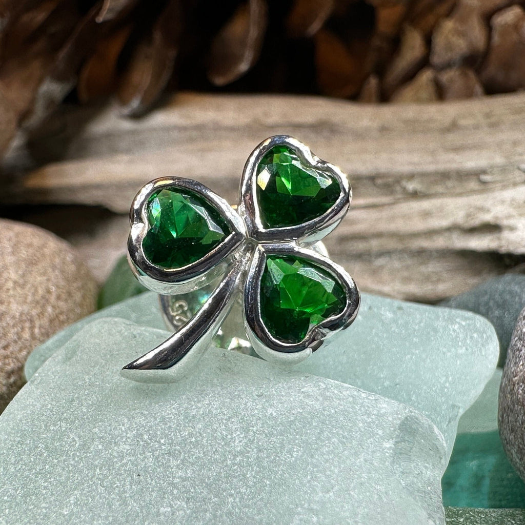 Irish Emerald Shamrock Lapel Pin La Vie Bien Irish Emerald Shamrock Lapel Pin