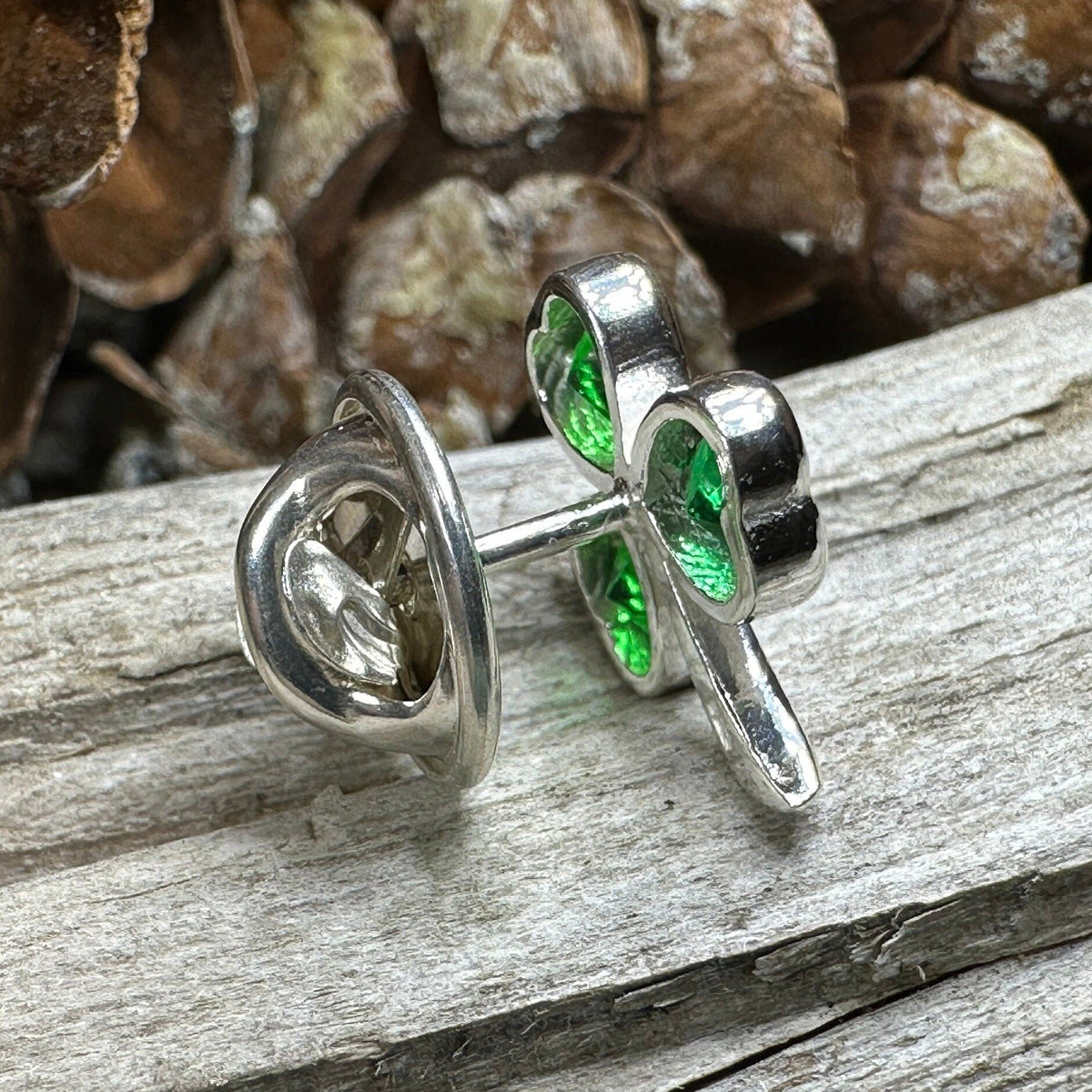 Irish Emerald Shamrock Lapel Pin La Vie Bien Irish Emerald Shamrock Lapel Pin