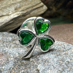 Irish Emerald Shamrock Lapel Pin La Vie Bien Irish Emerald Shamrock Lapel Pin
