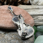 Irish Fiddle Sterling Silver Brooch Brooch La Vie Bien Irish Fiddle Sterling Silver Brooch
