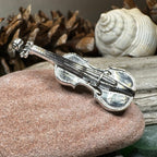 Irish Fiddle Sterling Silver Brooch Brooch La Vie Bien Irish Fiddle Sterling Silver Brooch