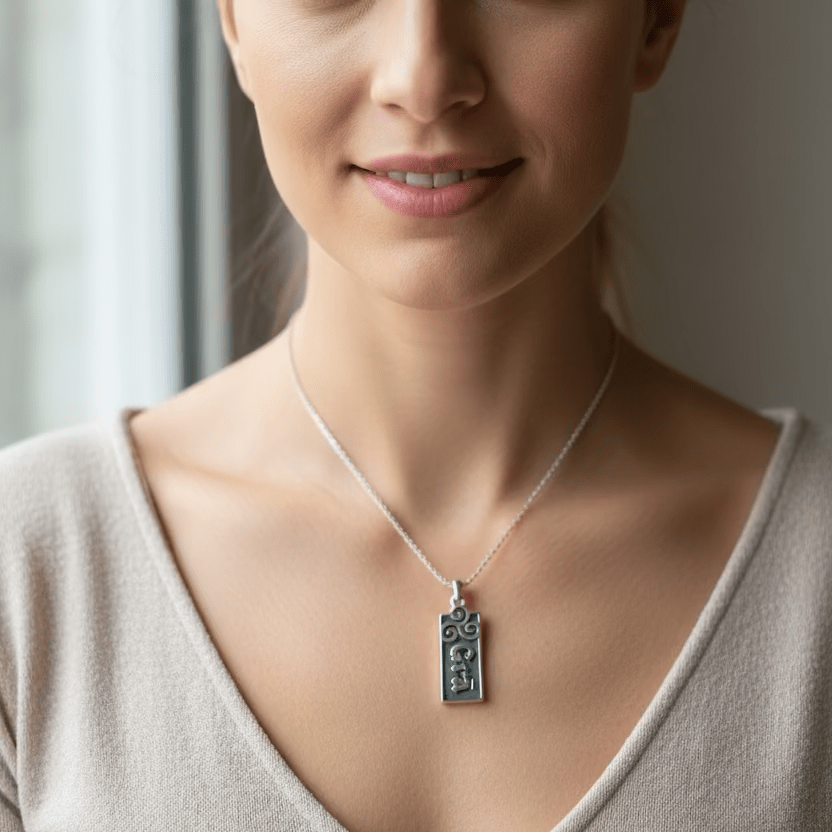 Irish Gaelic Love Grá Necklace in Sterling Silver Pendant La Vie Bien Irish Gaelic Love Grá Necklace in Sterling Silver