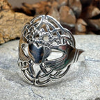 Irish Lace Claddagh Ring in Sterling Silver Ring La Vie Bien Irish Lace Claddagh Ring in Sterling Silver