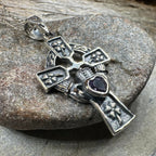 Irish Love Shamrock Claddagh Cross Necklace Pendant La Vie Bien Irish Love Shamrock Claddagh Cross Necklace