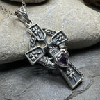 Irish Love Shamrock Claddagh Cross Necklace Pendant La Vie Bien Irish Love Shamrock Claddagh Cross Necklace
