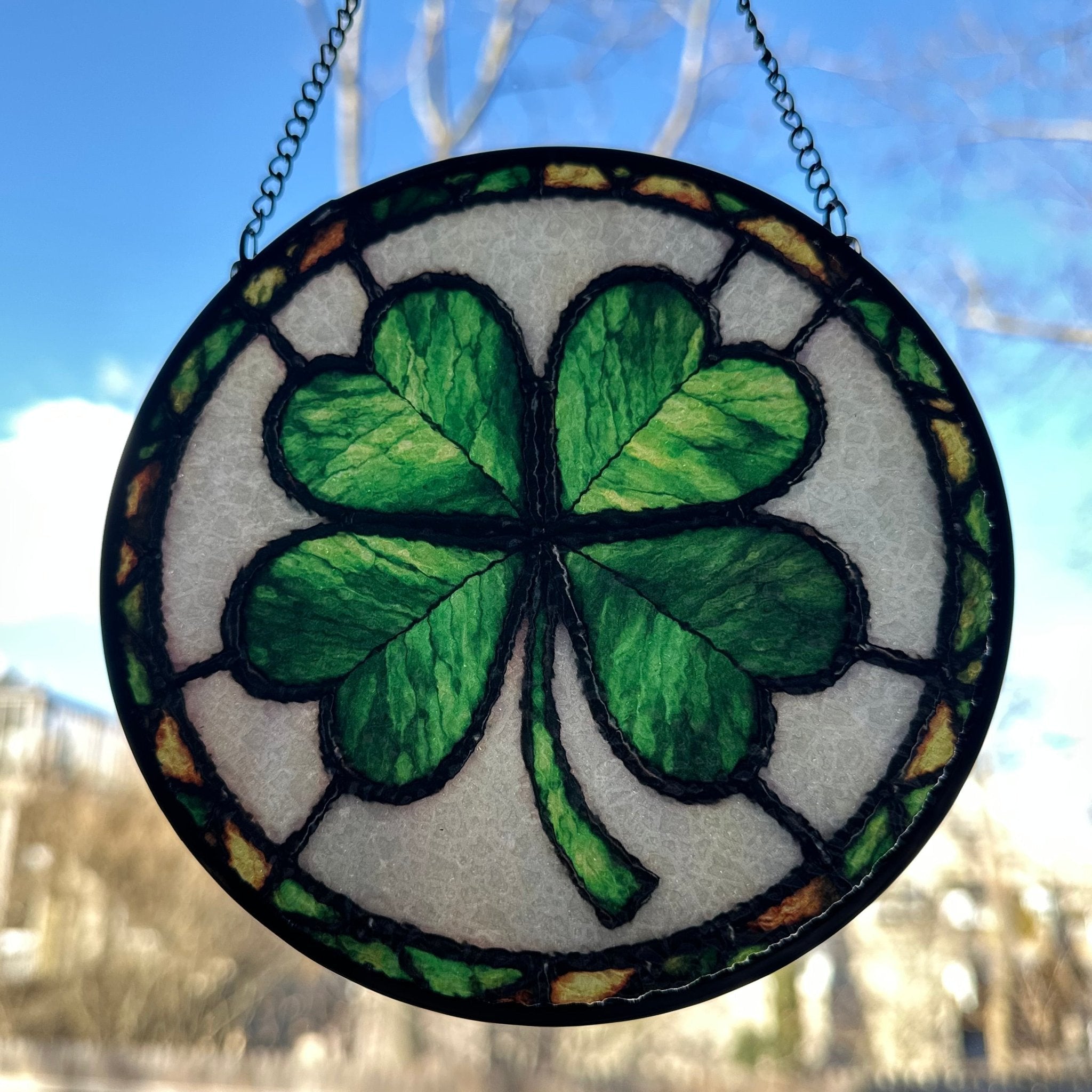 Irish Lucky Shamrock Stained Glass Gift Gifts La Vie Bien Irish Lucky Shamrock Stained Glass Gift