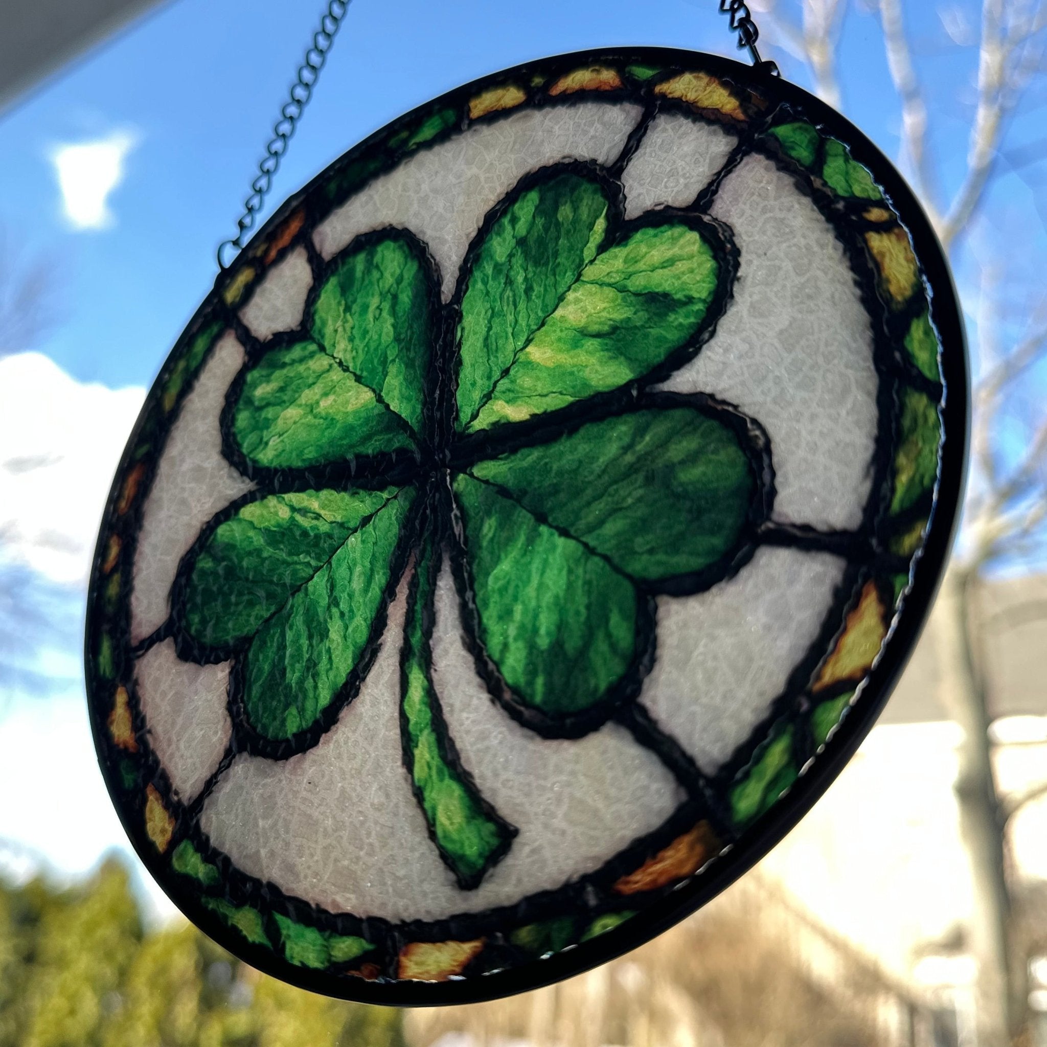 Irish Lucky Shamrock Stained Glass Gift Gifts La Vie Bien Irish Lucky Shamrock Stained Glass Gift