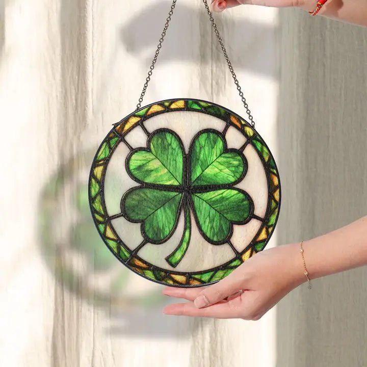Irish Lucky Shamrock Stained Glass Gift Gifts La Vie Bien Irish Lucky Shamrock Stained Glass Gift