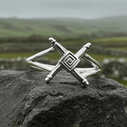 Irish Saint Brigid's Cross Ring in Sterling Silver Ring La Vie Bien Irish Saint Brigid's Cross Ring in Sterling Silver