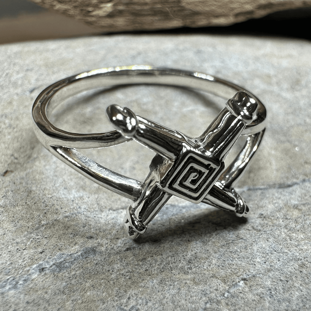 Irish Saint Brigid's Cross Ring in Sterling Silver Ring La Vie Bien Irish Saint Brigid's Cross Ring in Sterling Silver
