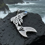 Irish Salmon of Knowledge Moonstone Necklace in Sterling Silver Pendant La Vie Bien Irish Salmon of Knowledge Moonstone Necklace in Sterling Silver