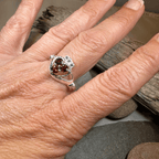 Irish True Love Garnet Claddagh Ring in Sterling Silver Ring La Vie Bien Irish True Love Garnet Claddagh Ring in Sterling Silver