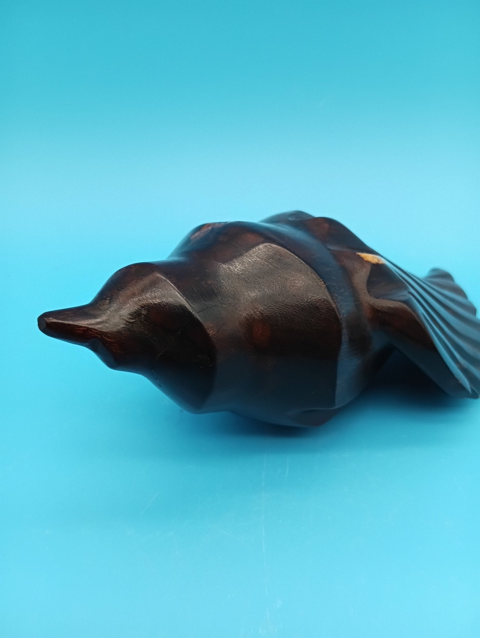 Ironwood Carved Conch Shell – 6.5" Coastal Decor Accent Wood Accent La Vie Bien Ironwood Carved Conch Shell – 6.5" Coastal Decor Accent