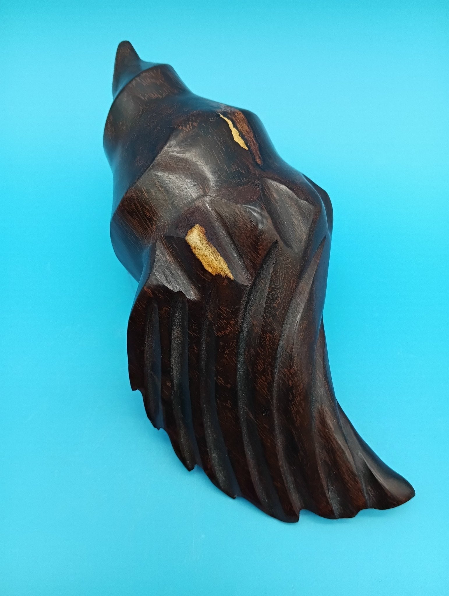 Ironwood Carved Conch Shell – 6.5" Coastal Decor Accent Wood Accent La Vie Bien Ironwood Carved Conch Shell – 6.5" Coastal Decor Accent