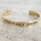 IRREFUTABLY JEWISH Adjustable Cuff Bracelet by Salt Sparkle Shalom
