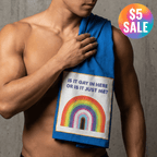 Is It Gay In Here Or Is It Just Me? Kitchen Towel | Blue Cotton Hand Tea Dish Cloth | 28" x 28" Kitchen Towels La Vie Bien Is It Gay In Here Or Is It Just Me? Kitchen Towel | Blue Cotton Hand Tea Dish Cloth | 28" x 28"