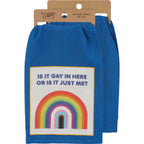 Is It Gay In Here Or Is It Just Me? Kitchen Towel | Blue Cotton Hand Tea Dish Cloth | 28" x 28" Kitchen Towels La Vie Bien Is It Gay In Here Or Is It Just Me? Kitchen Towel | Blue Cotton Hand Tea Dish Cloth | 28" x 28"