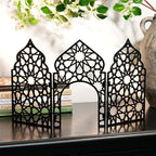 Islamic Acrylic Folding Screen Hollow Pattern Desktop Decor (MAC402)