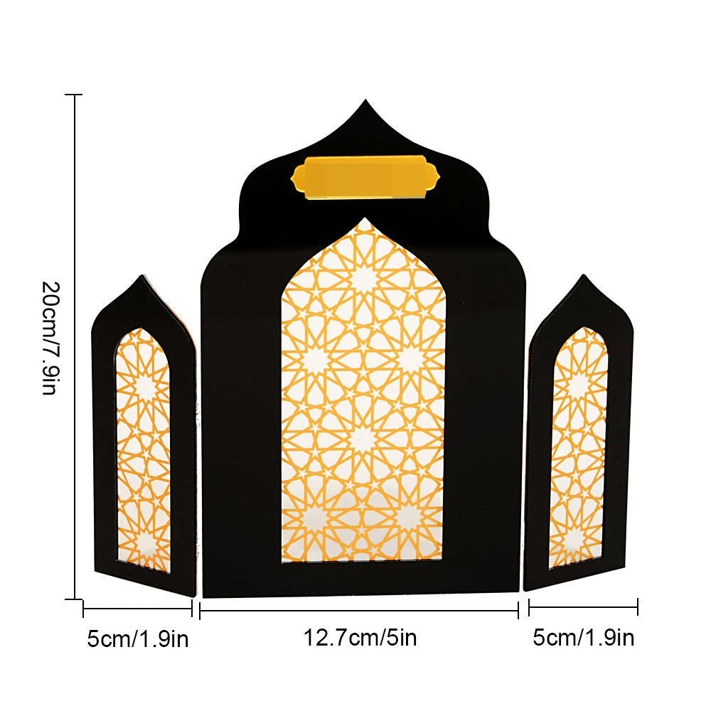 Islamic Acrylic Folding Screen Hollow Pattern Desktop Decor (MAC402) La Vie Bien Islamic Acrylic Folding Screen Hollow Pattern Desktop Decor (MAC402)