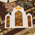 Islamic Acrylic Folding Screen Hollow Pattern Desktop Decor (MAC402) La Vie Bien Islamic Acrylic Folding Screen Hollow Pattern Desktop Decor (MAC402)