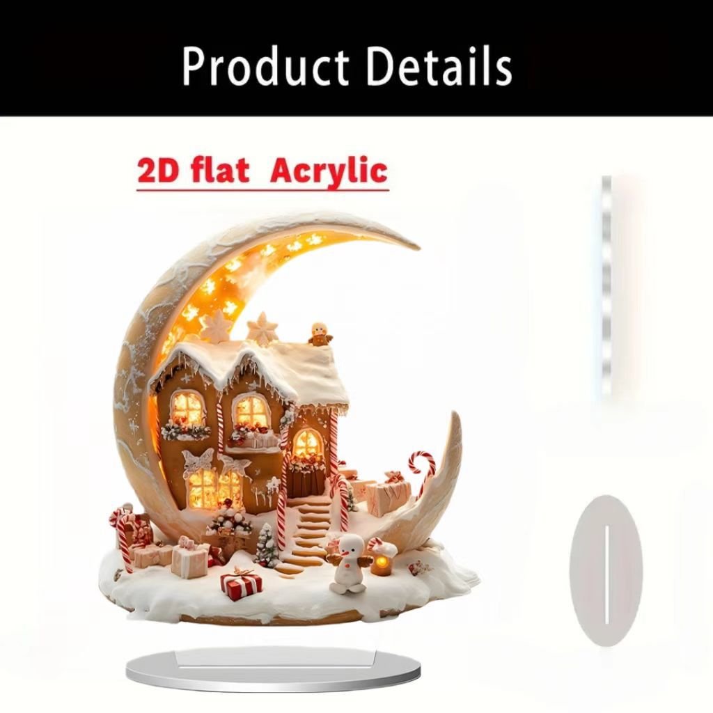 Islamic Crescent with Islamic Motifs Acrylic Desktop Ornament (MAC398) La Vie Bien Islamic Crescent with Islamic Motifs Acrylic Desktop Ornament (MAC398)