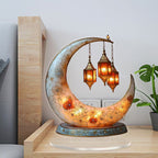 Islamic Crescent with Islamic Motifs Acrylic Desktop Ornament (MAC398) La Vie Bien Islamic Crescent with Islamic Motifs Acrylic Desktop Ornament (MAC398)